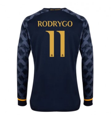 Real Madrid Rodrygo Goes #11 Replika Udebanetrøje 2023-24 Langærmet